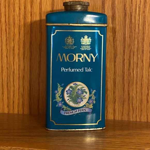 Vintage Morny French Fern PERFUMED TALC Tin - Picture 12 of 16